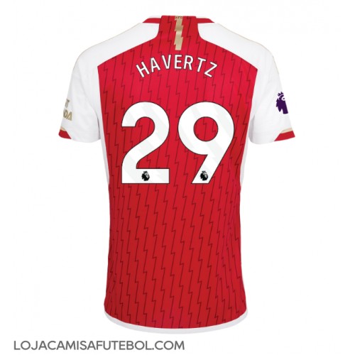 Camisa de Futebol Arsenal Kai Havertz #29 Equipamento Principal 2023-24 Manga Curta